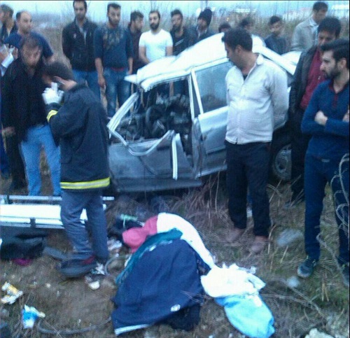 تصادف دلخراش و مرگ 4 نفر در آمل / اعتراض 6 ساعته مردم + تصویر