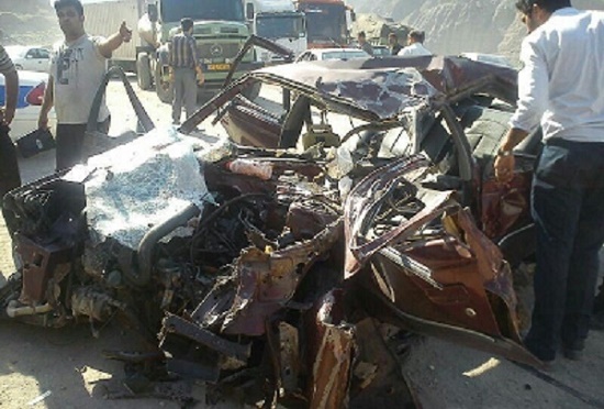 تصادف مرگبار پژو و کامیون در محور هراز