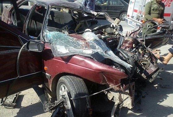 تصادف مرگبار پژو و کامیون در محور هراز